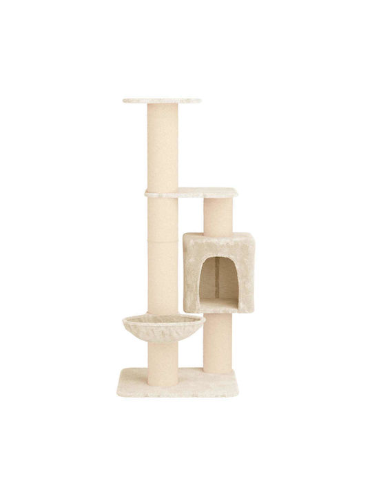 vidaXL Scratching Post Cat Tree Beige 65x71x137cm