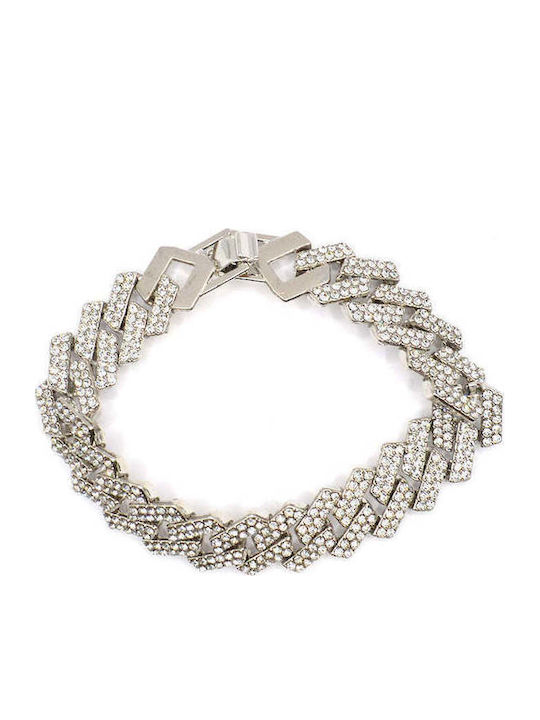GUF Men's Bracelet Stainless Steel with Zircon 6.5cm