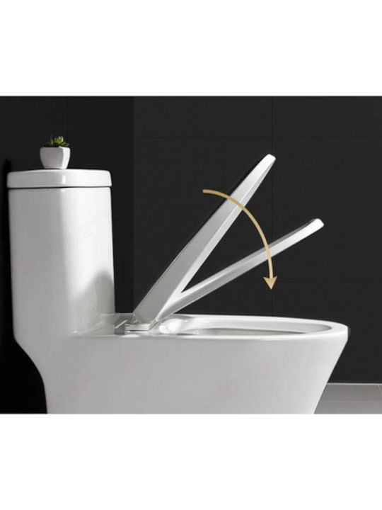 Ruhhy Capac WC Închidere Lentă Plastic 37x44cm Gri