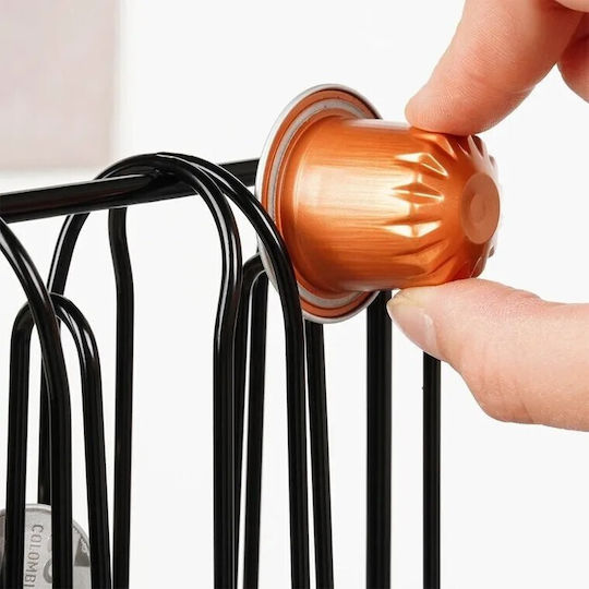 Suport 32 Capsule Cafea 5five Universal Orice Tip Capsule 10.2 X 12.7 X 29.5 Cm Oțel Culoare Neagră