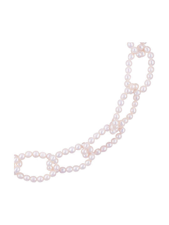 14K Gold Necklace Clasp White Pearls F1252369