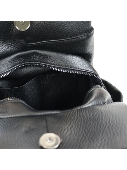 Damentasche aus Leder Rucksack Handtasche Schwarz