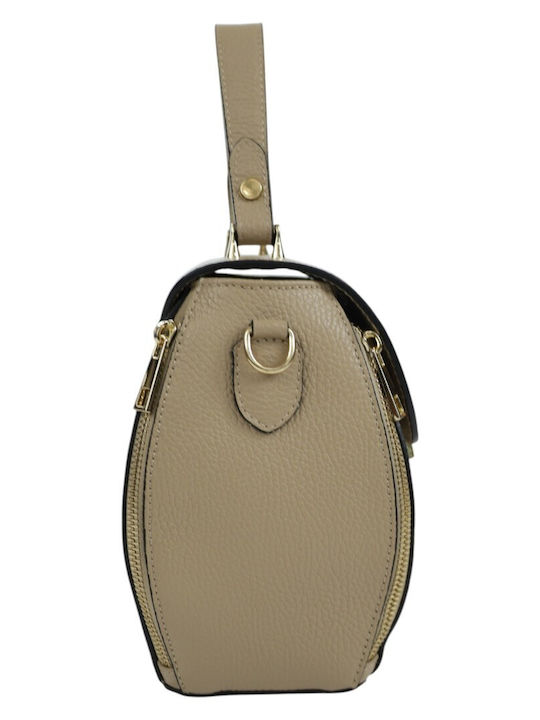 Leather Women's Shoulder Bag Taupe