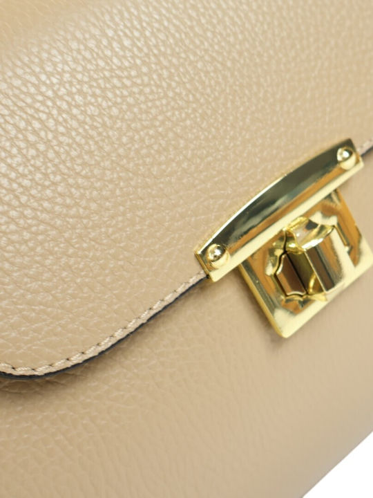 Leather Women's Shoulder Bag Taupe