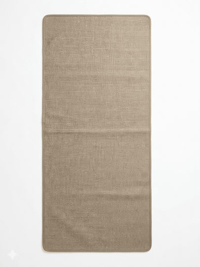 Неплъзгащ Слама Килим 60x180см Бежов