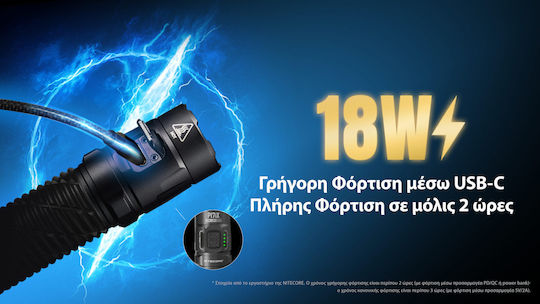 NiteCore Headlamp LED with Maximum Brightness 5000lm