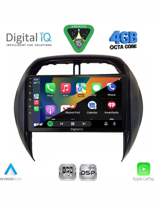 Digital IQ Car Audio System for Toyota RAV 4 2000-2006 with Clima Bluetooth USB WiFi GPS Apple CarPlay Android Auto with 9" Touch Screen