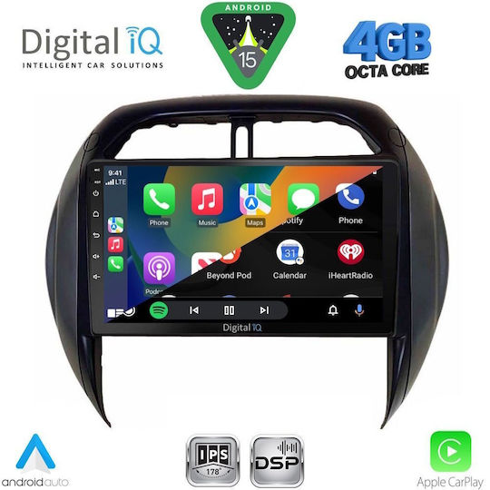 Digital IQ Car Audio System for Toyota RAV 4 2000-2006 with Clima Bluetooth USB WiFi GPS Apple CarPlay Android Auto with 9" Touch Screen