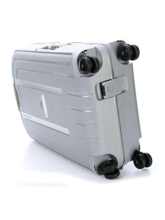 Samsonite S'cure Spinner Куфар За Пътуване Ръчен Багаж Сребърен Височина 55см