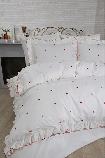 SteweHome Σετ Διπλή 200x220cm Κόκκινο