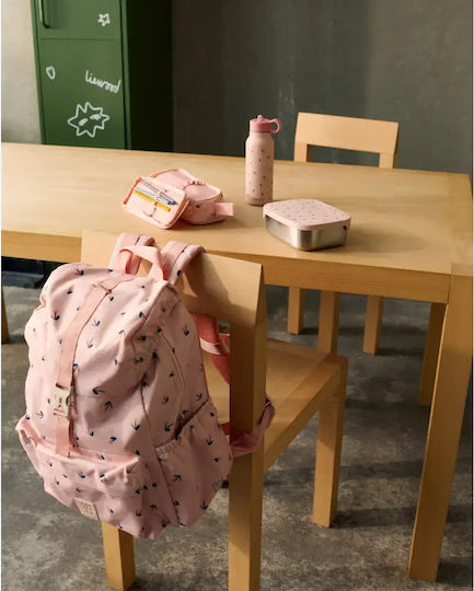 Liewood Cherry Heart / Rosey Ανοξείδωτο Παιδικό Παγούρι Θερμός με Καλαμάκι Μπορντό 350ml