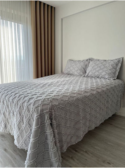 SteweHome Set Double Quilt 240x250cm Gray