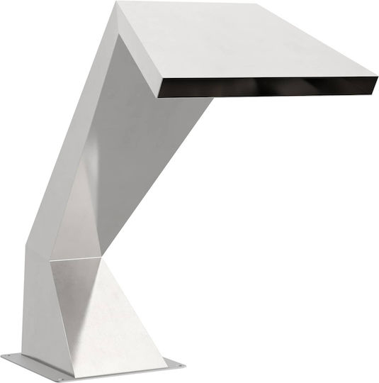 vidaXL Pool Waterfall with LED Lighting Stainless Steel 63.5x29x51 cm Silver