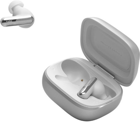 JBL Live Beam 4 In-ear Bluetooth Handsfree Ακουστικά με Αντοχή στον Ιδρώτα και Θήκη Φόρτισης Ασημί