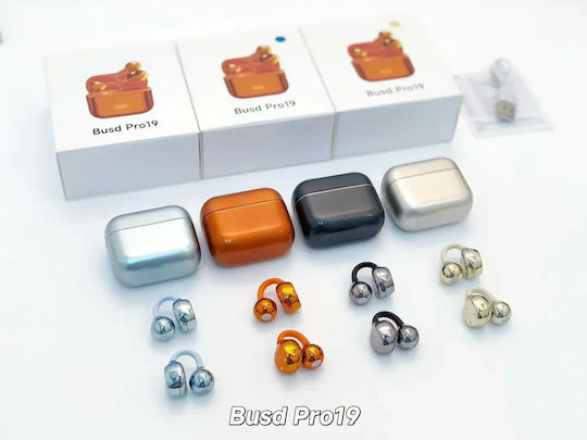 Busd Ai Pro19 Open Ear Bluetooth Безжични Слушалки с Калъф за Зареждане Оранжеви