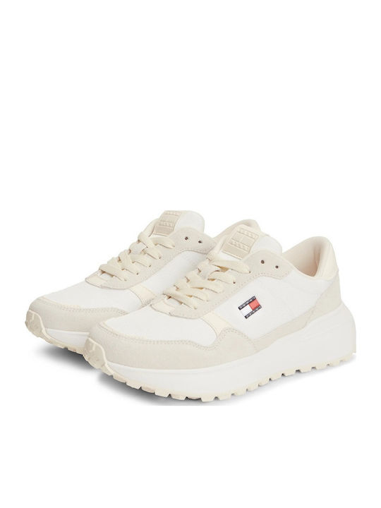 Tommy Hilfiger Modern Runner Mix Sneakers Λευκό
