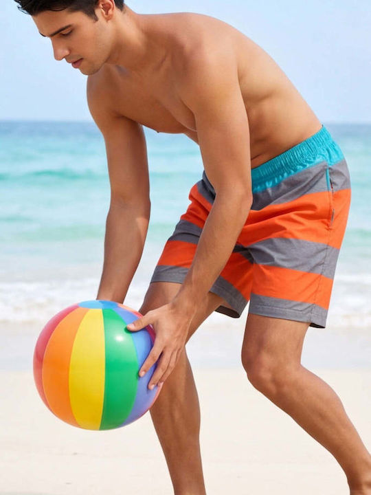 Men's Swimwear Shorts Orange Striped