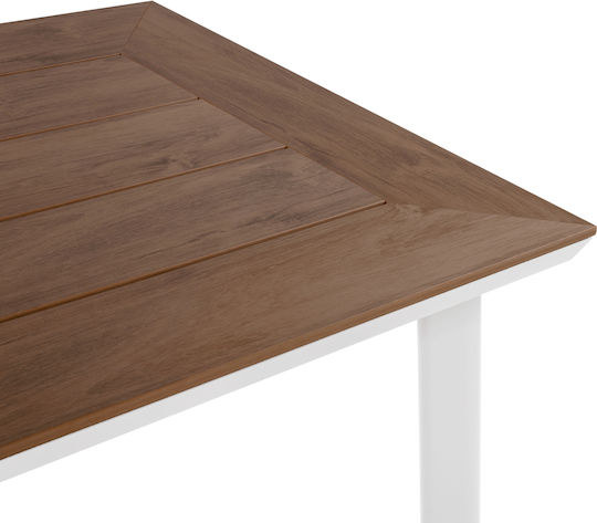 Set Dining de Exterior Taber 5 Piese Alb
