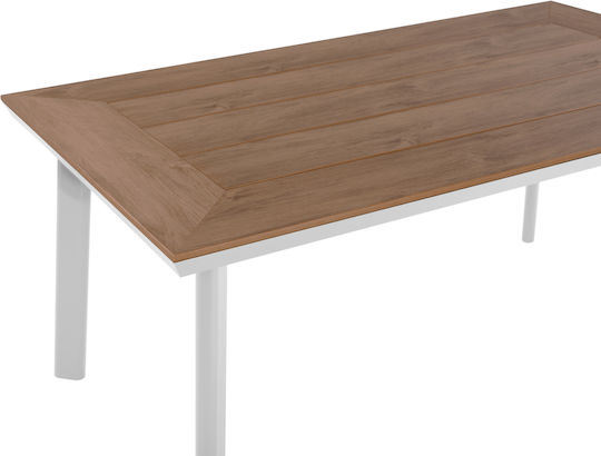 Set Dining de Exterior Taber 5 Piese Alb