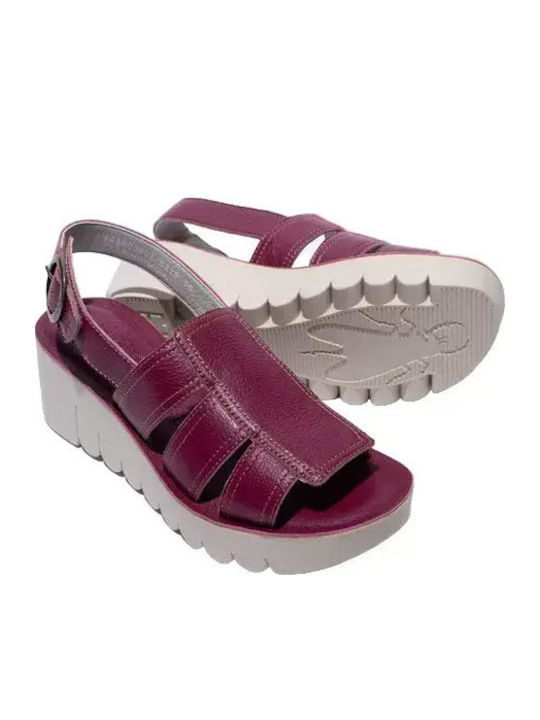 Sommer Damenplattformen Burgundisch FlyP145400001