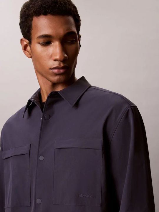 Μακρυμάνικo Overshirt Μπλε