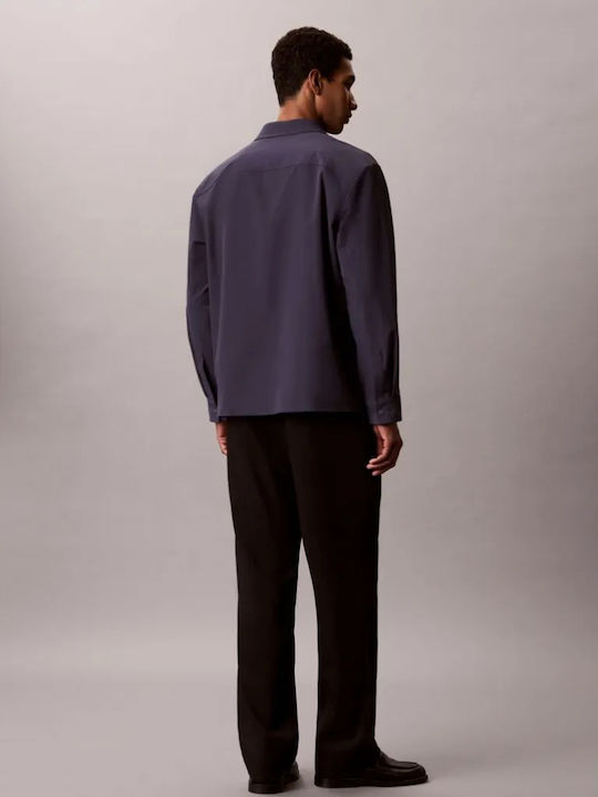 Μακρυμάνικo Overshirt Μπλε