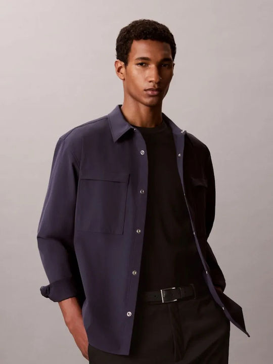 Μακρυμάνικo Overshirt Μπλε
