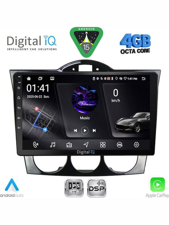 Digital IQ Car Audio System for Mazda RX-8 2001-2008 Bluetooth USB WiFi GPS Apple CarPlay Android Auto with 9" Touch Screen