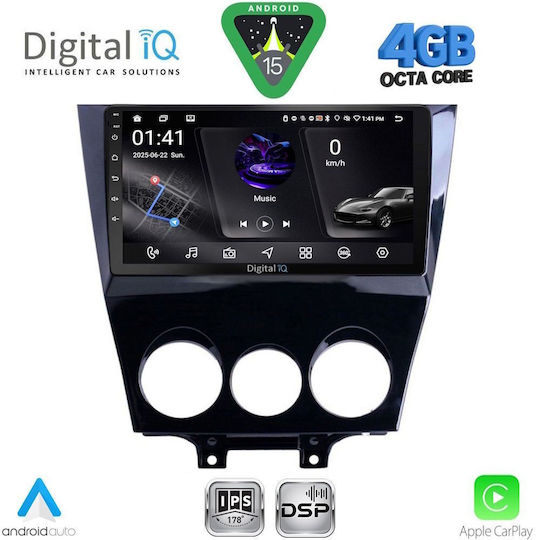 Digital IQ Car Audio System for Mazda RX-8 2008-2014 Bluetooth USB WiFi GPS Apple CarPlay Android Auto with 9" Touch Screen