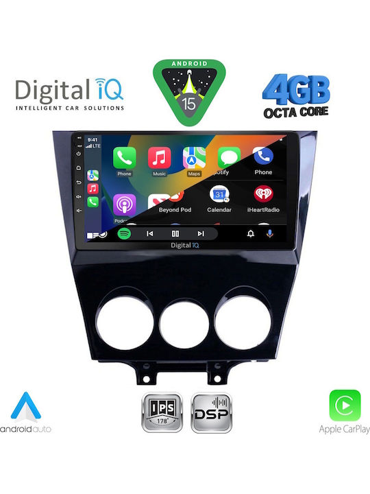 Digital IQ Car Audio System for Mazda RX-8 2008-2014 Bluetooth USB WiFi GPS Apple CarPlay Android Auto with 9" Touch Screen