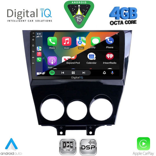 Digital IQ Car Audio System for Mazda RX-8 2008-2014 Bluetooth USB WiFi GPS Apple CarPlay Android Auto with 9" Touch Screen