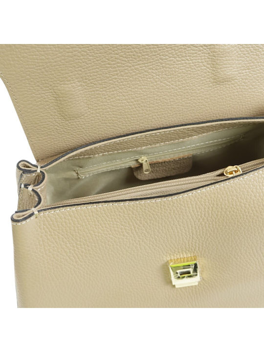 Leather Women's Tote Bag Taupe