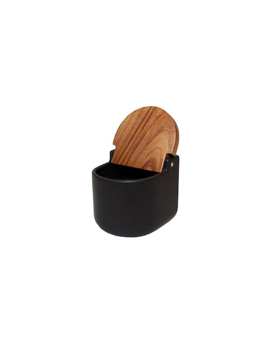 Andrea House Keramik Kaffeevase mit Deckel Schwarz 680ml 1 Stück