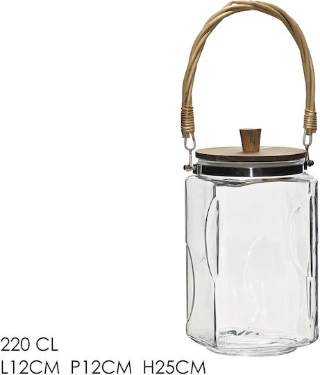 General Trade Allgemeine Verwendung Glasvase mit Deckel Transparent 220ml 1 Stück