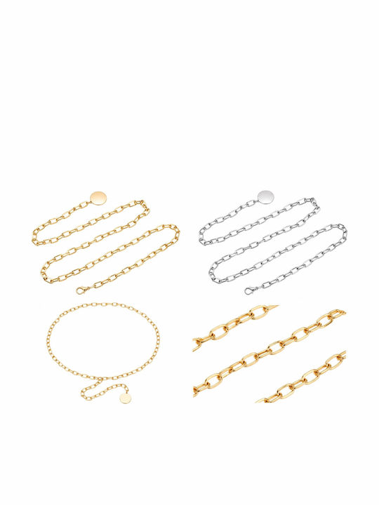 Damen Gürtel Kette Goldene