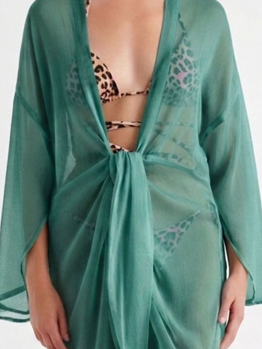 Blu4u Caftan De Plajă Scurt Pentru Femei Verde Blu4u Caftan De Plajă Scurt Pentru Femei Verde