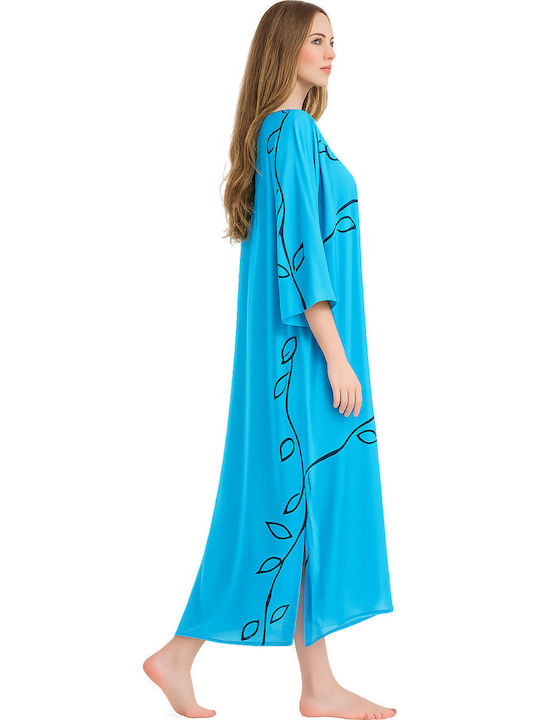 Rima Beachwear Îmbrăcăminte De Plajă Pentru Femei Caftan Lung Turcoaz