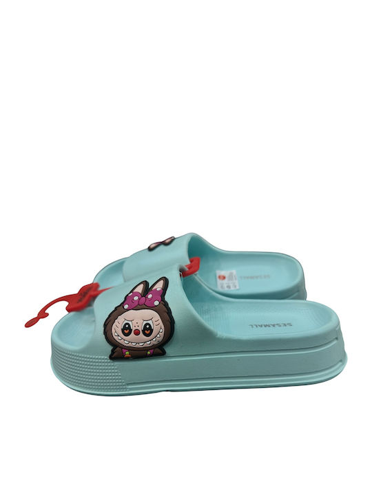 Flip Flops With Platform In Green Colour