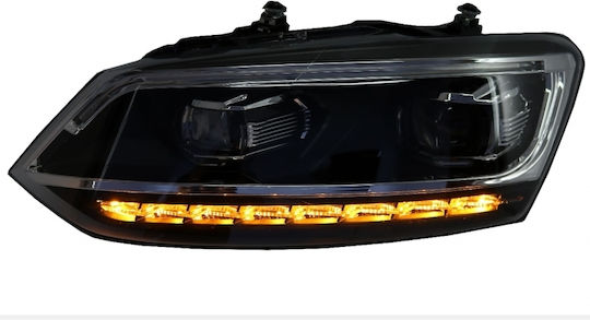 Μπροστινά Φανάρια Led Matrix Look Dynamic Vw Polo Mk5 6r 6c 2009-2017