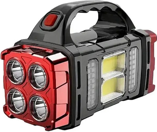 Verk Group Led Solar Lighting Accessory for Camping with Flashlight & Powerbank 25W Red