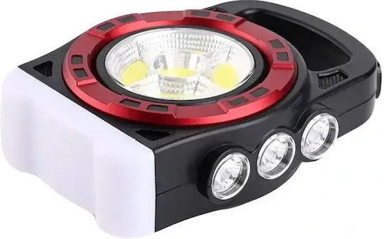 Verk Group Φανάρι Led Ηλιακό για Camping με Φακό & Powerbank 20W Κόκκινο