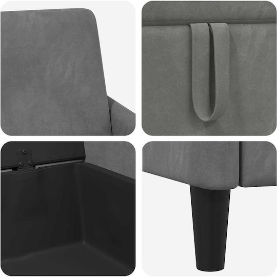 Πολυθρόνα 72x78x87cm Σκούρο Γκρι