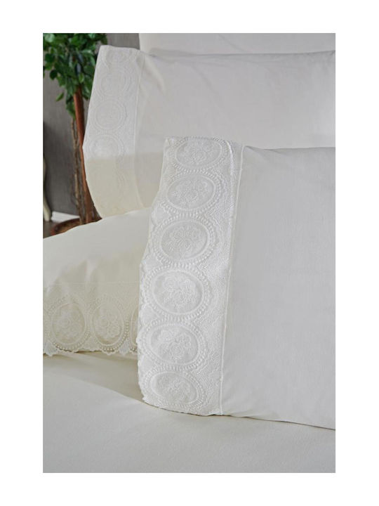 SteweHome Duvet Cover Set 200x220cm Double With 2 Pillowcases Beige