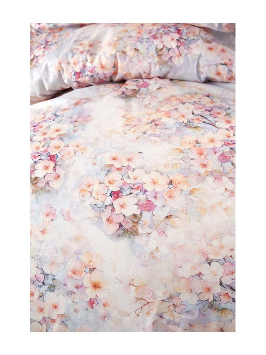 SteweHome Σετ Παπλωματοθήκη Βαμβακερή 200x220cm Διπλή με 2 Μαξιλαροθήκες Πολύχρωμο