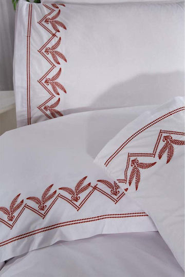 SteweHome Cotton Duvet Cover Set 200x220cm Double With 2 Pillowcases Beige