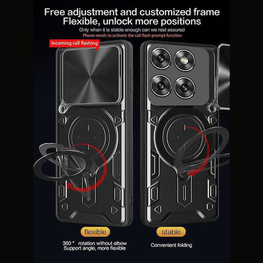 Techsuit Umschlag Rückseite Schwarz Motorola Edge 70 Pro