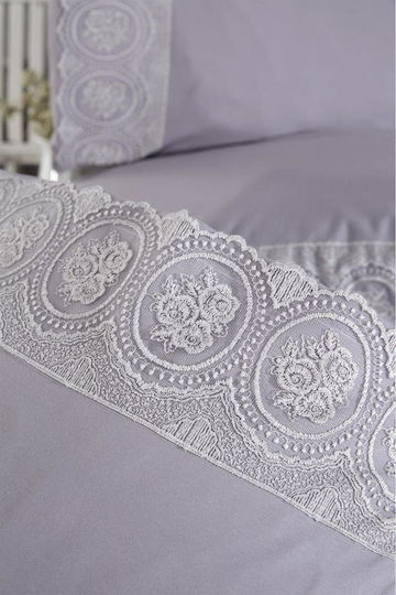 SteweHome SteweHome Bettbezug Set 200x220cm Doppel mit 2 Kissenbezügen Grau