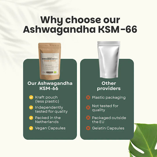 Cupplement BIO Ashwagandha KSM-66 500mg 60 Capsules Cherry