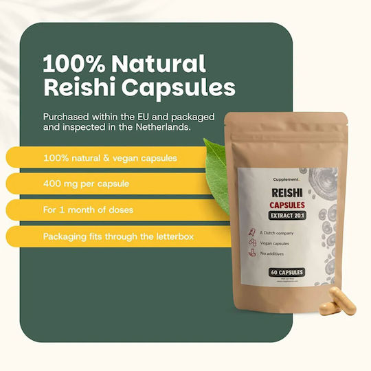 Cupplement Organic Reishi Extract 400mg 60 κάψουλες
