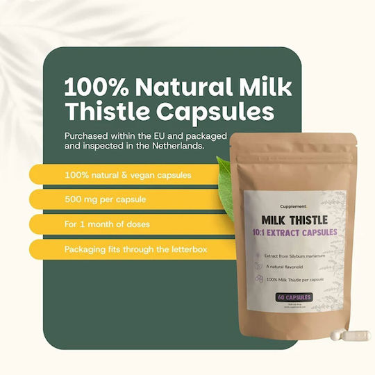Cupplement Milk Thistle Extract 500mg 60 Capsules